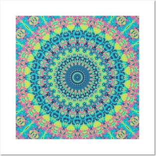 Colorful Boho Mandala Posters and Art